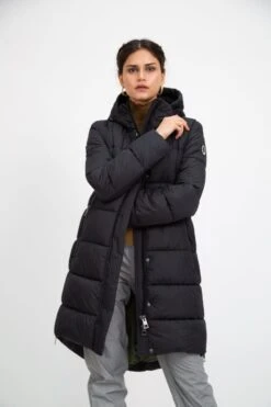 Portobello II Recycled Vegan Long Puffer Jacket | Black -Women Clothing Store culthread portobello ii black long puffer jacket 30248993095793