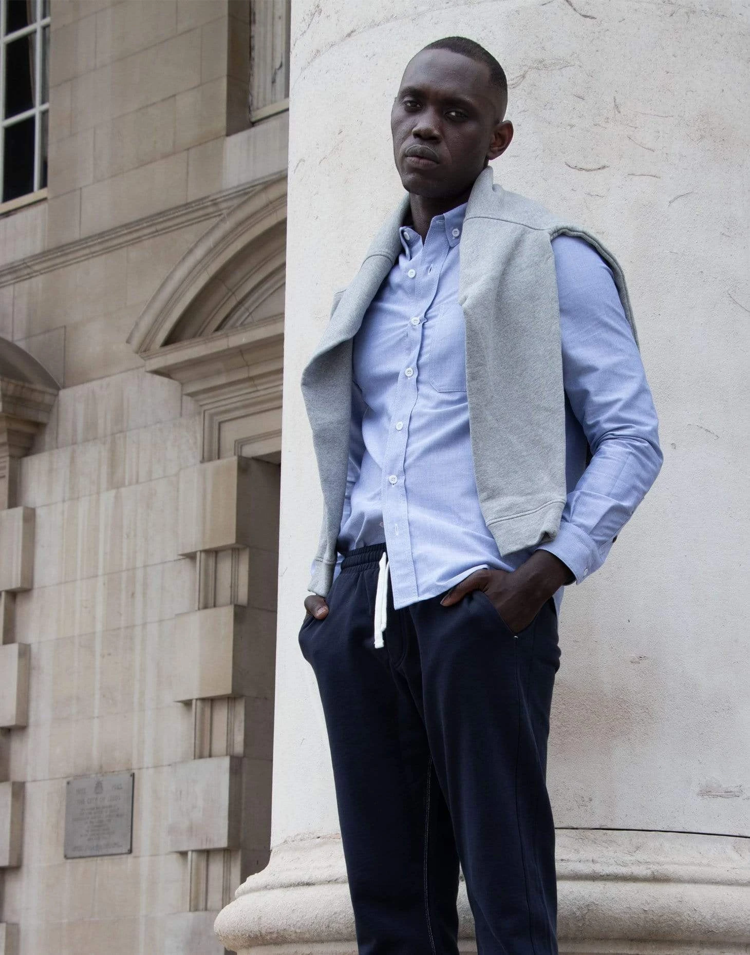 Slim Fit Cotton Oxford Shirt | Navy 5 Slim Fit Cotton Oxford Shirt | Navy - Image 3