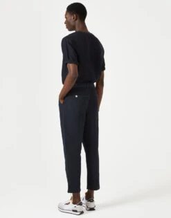 Smart-Casual Organic Cotton & Linen Relaxed Trousers | Dark Navy 8 Smart-Casual Organic Cotton & Linen Relaxed Trousers | Dark Navy -Women Clothing Store cut pin relaxed smart casual trouser dark navy 29842167857265