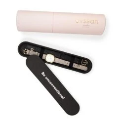 CYS5 Watch With White, Gold & Champagne Dial | Sand Vegan Leather Strap -Women Clothing Store cyssan cys5 gold champagne dial watch sand vegan leather strap 29306679132273