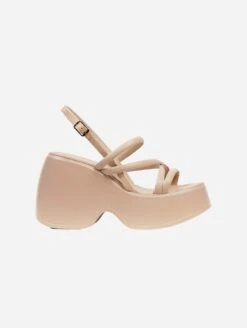 Diana Women'sStrappy Chunky Wedge Sandals | Beige