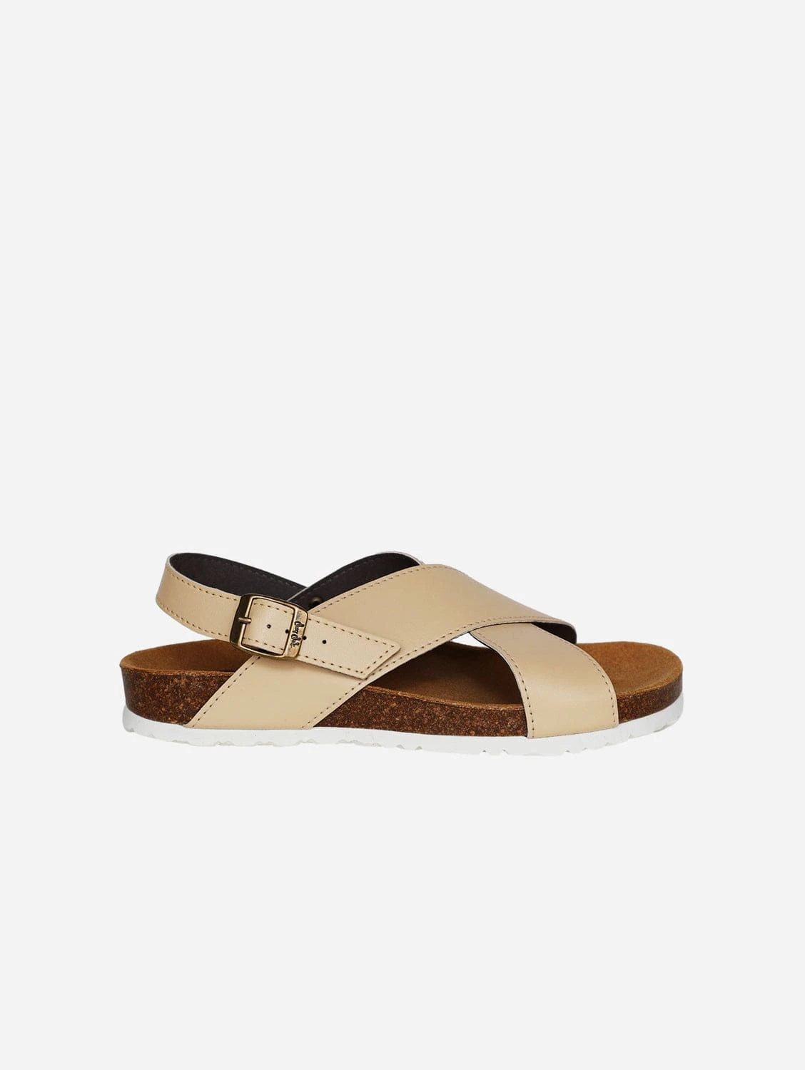 Mimi Apple Leather Vegan Cross Strap Sandals | Natural 3 Mimi Apple Leather Vegan Cross Strap Sandals | Natural