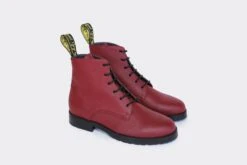 Blaze Apple Leather Vegan Ankle Boots | Burgundy 9 Blaze Apple Leather Vegan Ankle Boots | Burgundy -Women Clothing Store good guys don t wear leather blaze vegan ankle boots burgundy appleskin 30501302501489