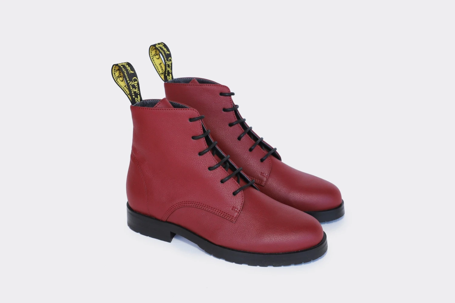 Blaze Apple Leather Vegan Ankle Boots | Burgundy 5 Blaze Apple Leather Vegan Ankle Boots | Burgundy - Image 3
