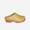 Da Vinci Apple Leather Vegan Clogs | Yellow -Women Clothing Store good guys don t wear leather da vinci apple leather vegan clogs yellow 30741271380081