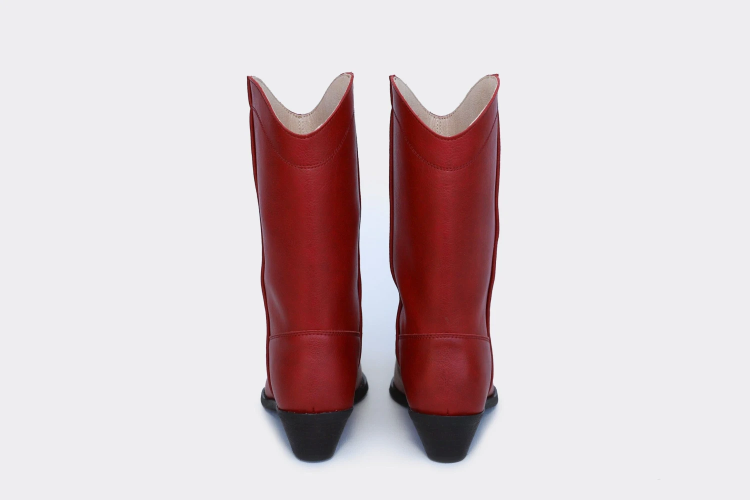 Dakota Vegan Leather High Top Western Boots | Red 7 Dakota Vegan Leather High Top Western Boots | Red - Image 5