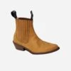 Duke Vegan Suede Cowboy Boots | Mustard -Women Clothing Store good guys don t wear leather duke vegan suede cowboy boots mustard 28799583715441