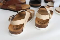 Mimi Apple Leather Vegan Cross Strap Sandals | Natural 14 Mimi Apple Leather Vegan Cross Strap Sandals | Natural -Women Clothing Store good guys don t wear leather mimi vegan cross strap sandals natural appleskin 29811600294001