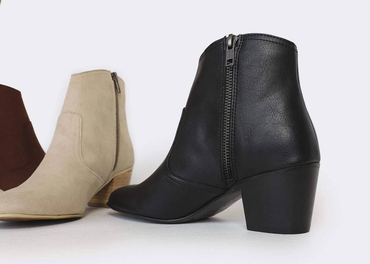 Nina Vegan Leather Heeled Ankle Boots | Black 7 Nina Vegan Leather Heeled Ankle Boots | Black - Image 5