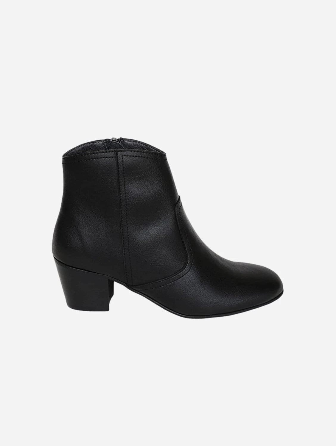 Nina Vegan Leather Heeled Ankle Boots | Black 3 Nina Vegan Leather Heeled Ankle Boots | Black