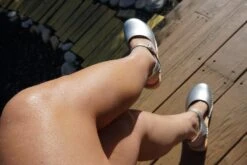 Sofia Apple Leather Vegan Clog Sandals | Silver -Women Clothing Store good guys don t wear leather sofia vegan clog sandals silver appleskin 30635026874481