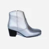 Nina 2.0 Vegan Appleskin Heeled Ankle Boots | Silver -Women Clothing Store good guys don t wear leather uk5 eu38 us7 nina 2 0 vegan appleskin heeled ankle boots silver 30551009591409