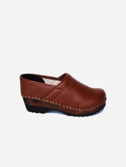 Van Gogh Vegan Leather Closed Clogs | All Brown