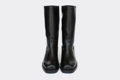 Willie High Top Vegan Leather Motorcycle Boots | Black -Women Clothing Store good guys don t wear leather willie high top vegan leather motorcycle boots black 28838190350449