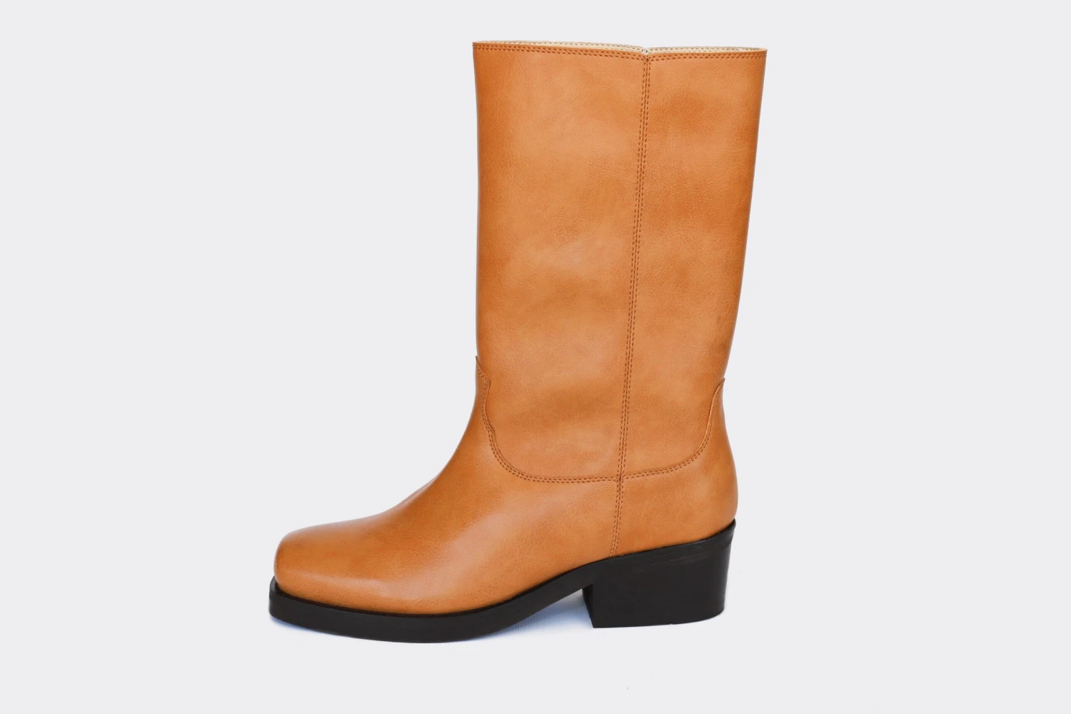 Willie High Top Vegan Leather Motorcycle Boots | Honey 9 Willie High Top Vegan Leather Motorcycle Boots | Honey - Image 7