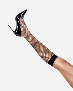 The Untamed Bio Fishnet Knee High Socks | Black -Women Clothing Store hedoine the untamed bio fishnet knee highs 30600119910513