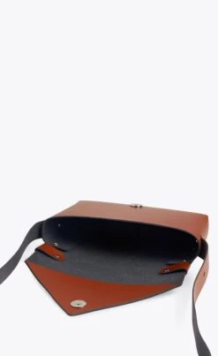 Stef Recycled Vegan Leather Origami Satchel | Cognac -Women Clothing Store hemincuff cognac one size stef origami bag 28911618654321