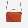 Stef Recycled Vegan Leather Origami Satchel | Cognac -Women Clothing Store hemincuff cognac one size stef recycled vegan leather origami satchel cognac 29066668671089