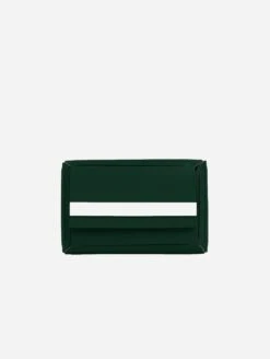 Origami Recycled Vegan Leather Coin Case | Forest Green