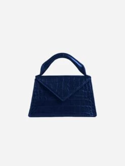 Stef Vegan Leather Croc Mini Bag | Midnight Navy