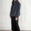 Signature Ava Recycled Vegan Fur Jacket | Slate Grey