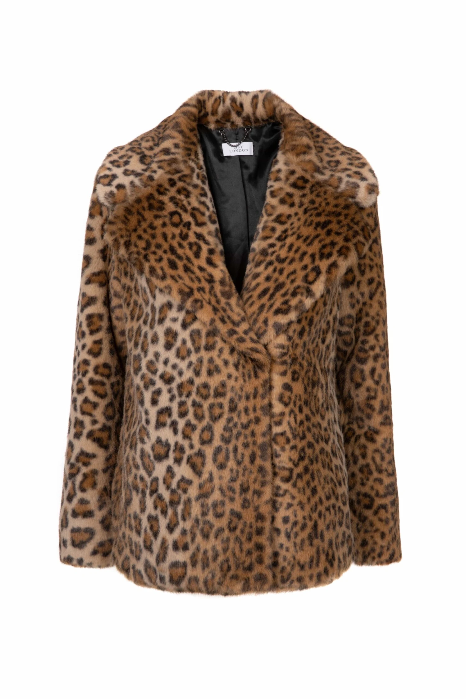 Signature Lena Recycled Vegan Fur Jacket | Leopard 6 Signature Lena Recycled Vegan Fur Jacket | Leopard - Image 4