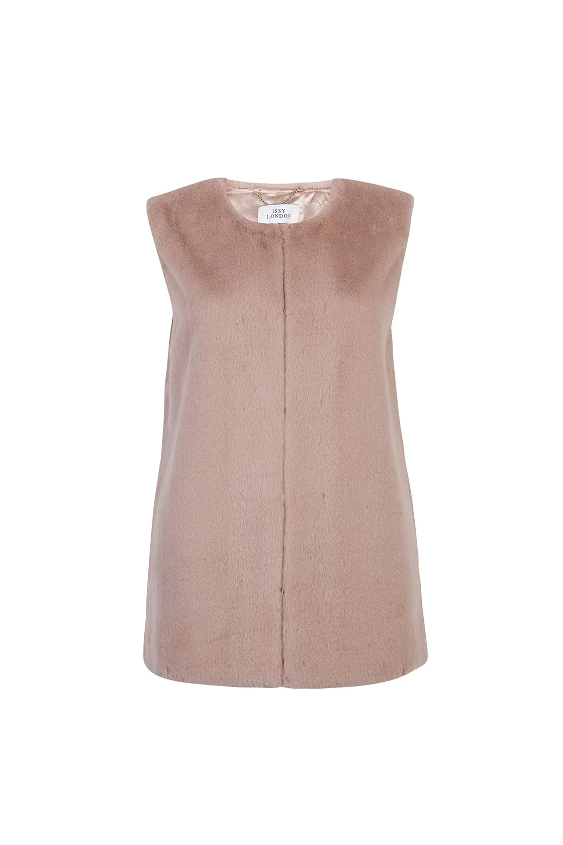 Signature Mae Recycled Vegan Fur Sleeveless Jacket | Blush 4 Signature Mae Recycled Vegan Fur Sleeveless Jacket | Blush - Image 2