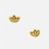 Fairtrade Yellow Gold Leaf Studs | 9ct