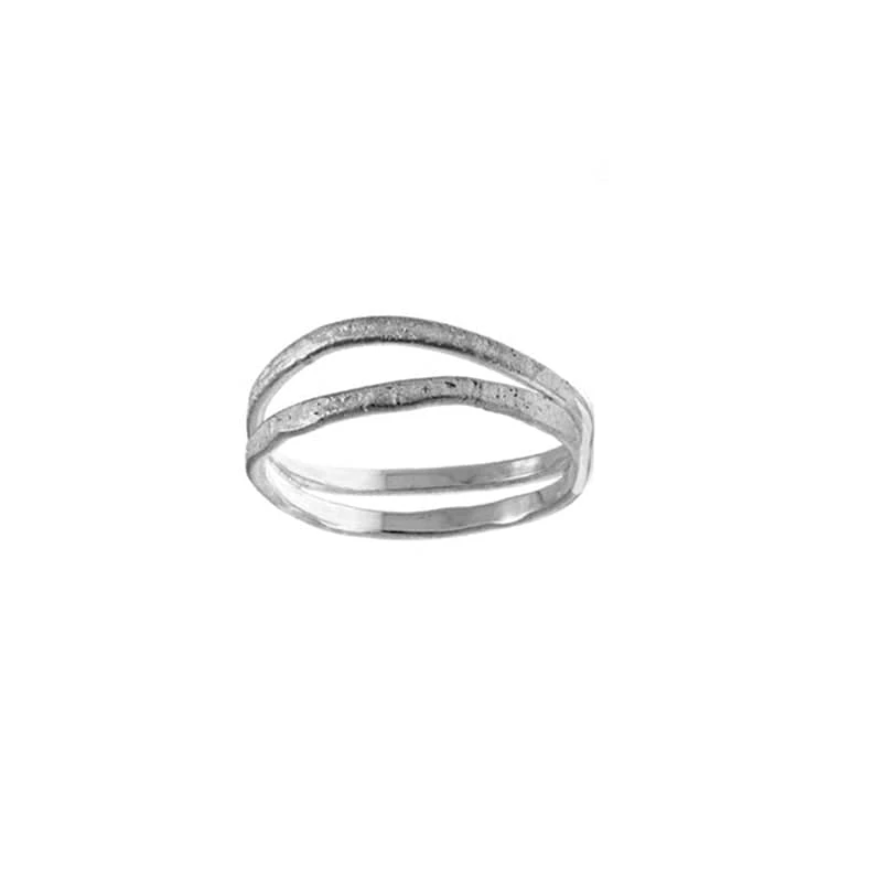 Recycled 925 Sterling Silver / Fairtrade Gold Double Nest Rings | 18ct Or Silver 5 Recycled 925 Sterling Silver / Fairtrade Gold Double Nest Rings | 18ct Or Silver - Image 3