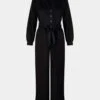 Komodo Maki Tencel Belted Jumpsuit | Black -Women Clothing Store komodo black uk8 eu36 us4 maki tencel belted jumpsuit black 30654012588145
