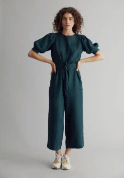 Komodo Faye Organic Linen Jumpsuit | Teal Green 7 Komodo Faye Organic Linen Jumpsuit | Teal Green -Women Clothing Store komodo faye organic linen jumpsuit teal green 30678141829233