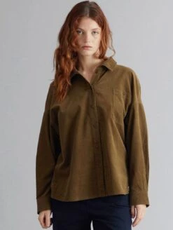 Komodo Hanako Organic Cotton Oversized Shirt | Olive