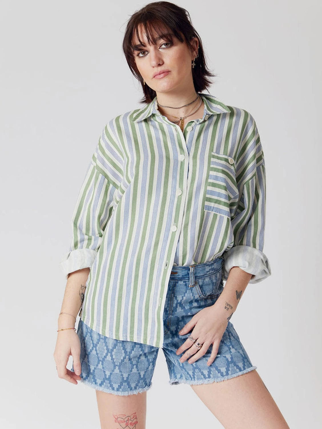 Komodo Hanako Organic Linen Shirt | Sage Green 3 Komodo Hanako Organic Linen Shirt | Sage Green