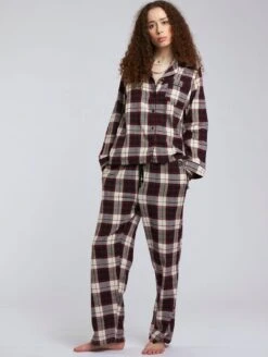 Komodo Jim Jam Women's Organic Cotton Pyjama Set | Maroon