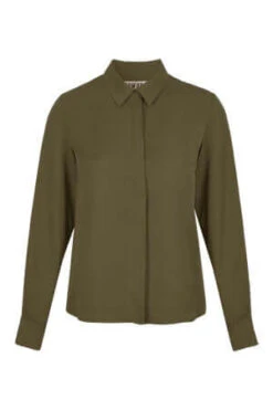 Komodo Kenji Tencel Shirt | Khaki -Women Clothing Store komodo kenji tencel shirt khaki 30363465810033