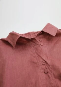 Komodo Kimono Organic Linen Shirt | Dusty Pink -Women Clothing Store komodo kimono organic linen shirt dusty pink 30678070755441