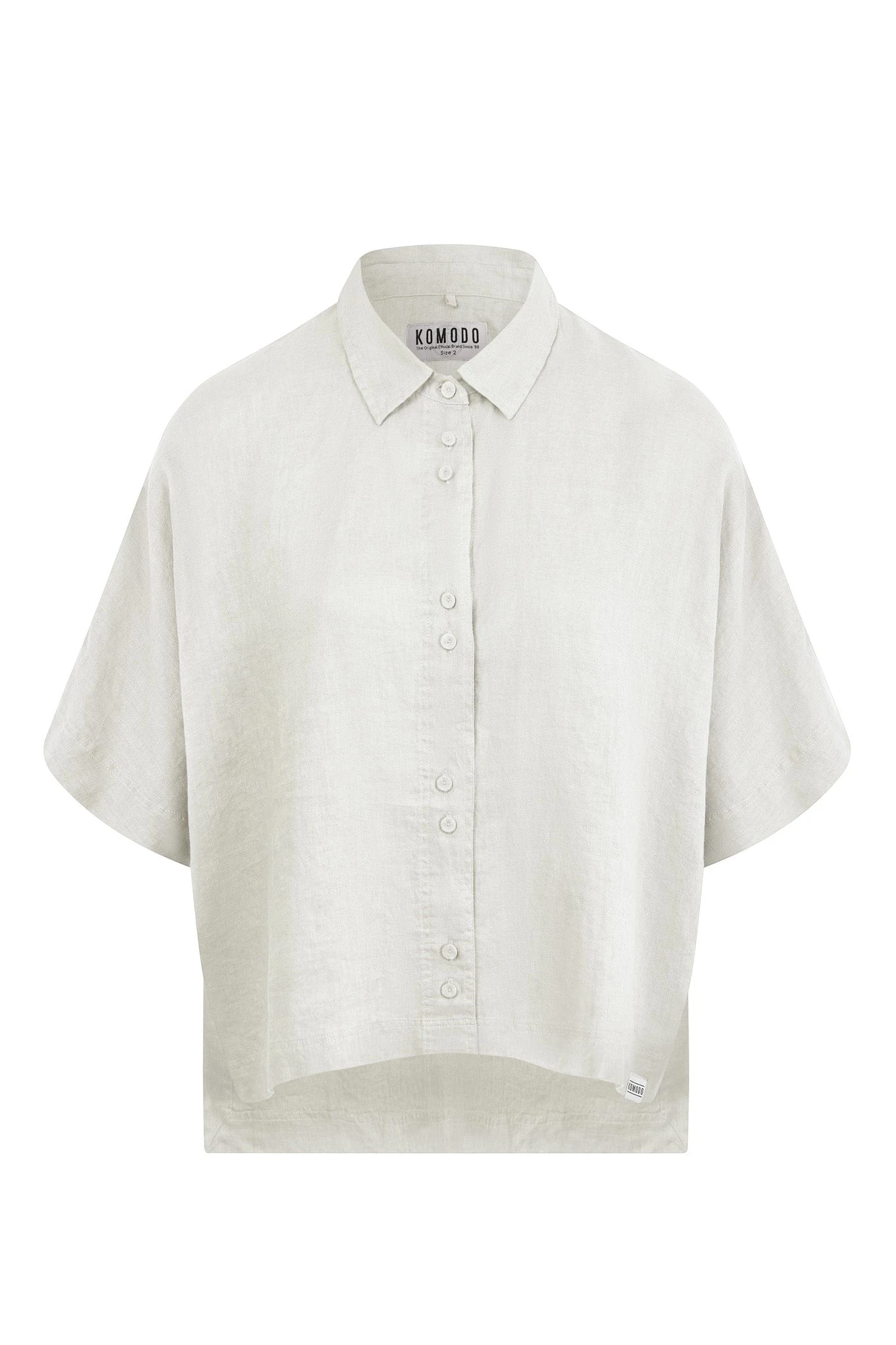 Komodo Kimono Organic Linen Shirt | Off White 4 Komodo Kimono Organic Linen Shirt | Off White - Image 2