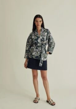 Komodo Kishi Organic Cotton Quilted Jacket | Teal Green -Women Clothing Store komodo kishi organic cotton quilted jacket teal green 30666312646769