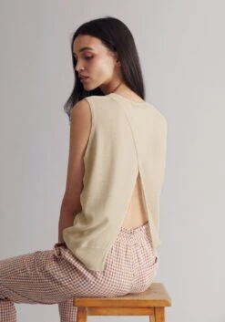 Komodo Mila Organic Cotton Vest | Off White 8 Komodo Mila Organic Cotton Vest | Off White -Women Clothing Store komodo mila organic cotton vest off white 30722489057393