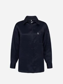 Komodo Hanako Recycled Acetate Vegan Silk Shirt | Navy