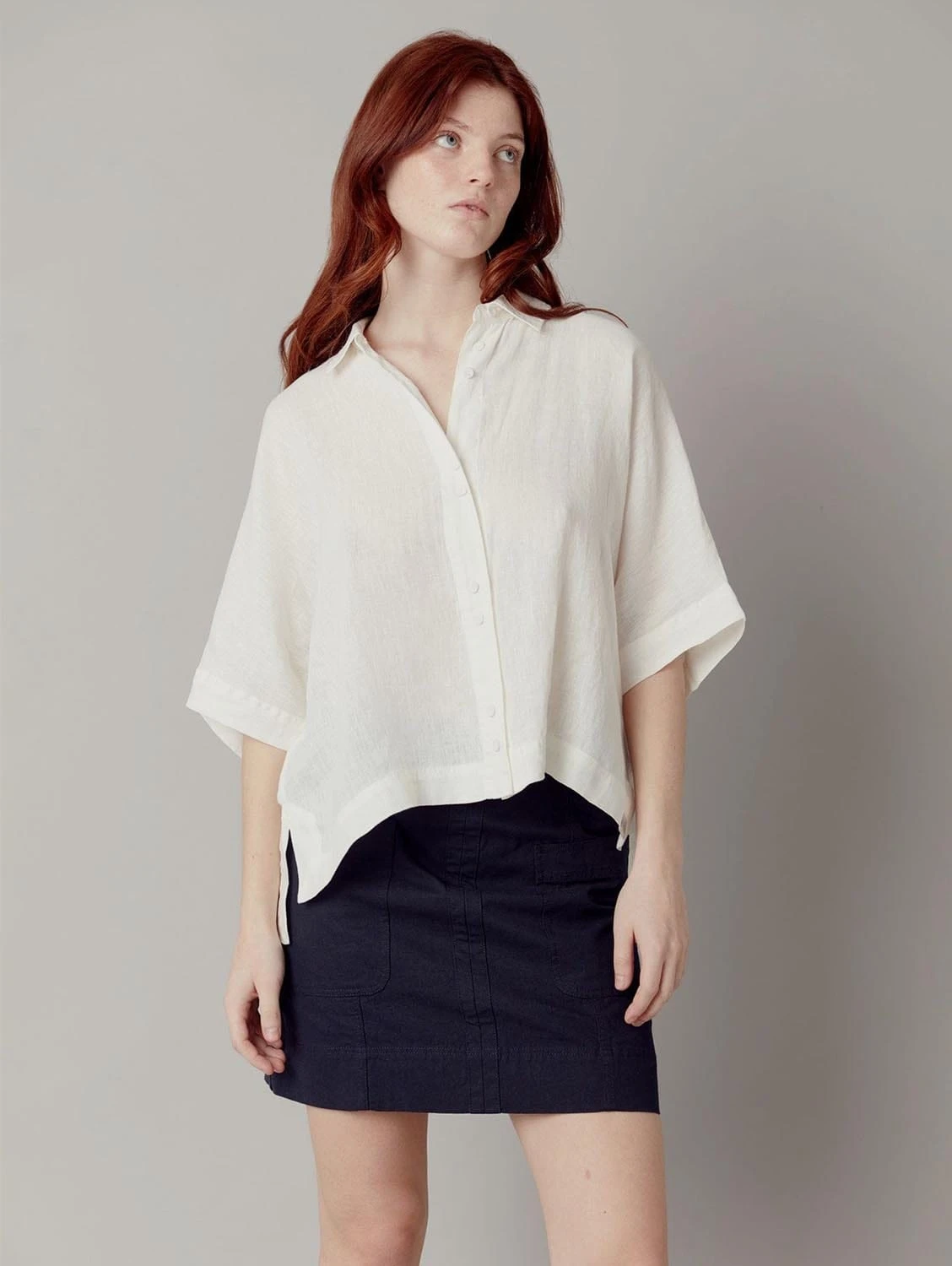 Komodo Kimono Organic Linen Shirt | Off White 3 Komodo Kimono Organic Linen Shirt | Off White