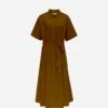 Komodo Ashes Organic Cotton Midi-length Dress | Bronze -Women Clothing Store komodo size 1 uk 8 eur 36 ashes organic cotton midi length dress bronze 29817315623025