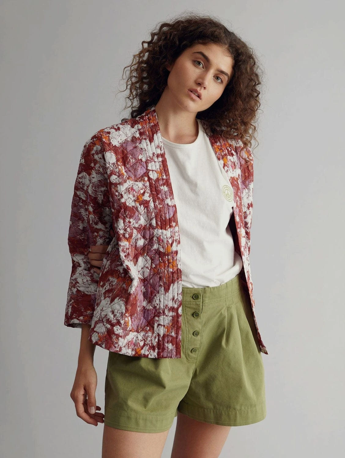 Komodo Kishi Organic Cotton Quilted Jacket | Poppy Red 3 Komodo Kishi Organic Cotton Quilted Jacket | Poppy Red