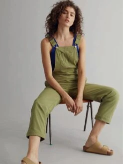 Komodo Joy Organic Cotton Dungarees | Khaki Green