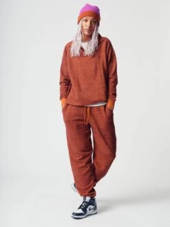 Komodo Marcus Women's Organic Cotton Quarter-Zip Jumper | Tobacco