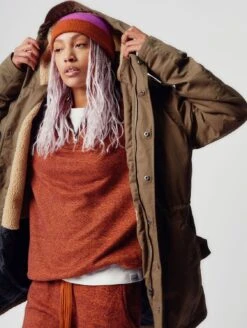 Komodo Wilson Women's Organic Cotton Water-Resistant Parka | Khaki