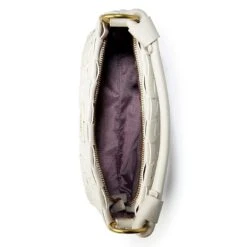 Baby Bella Woven Vegan Leather Crossbody Bag | White -Women Clothing Store la bante bella white vegan mini crossbody bag 29109146550385