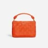Bella Woven Vegan Leather Mini Crossbody Bag | Orange