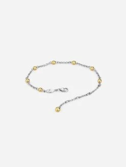 Mustard Mixed Metal Chain Bracelet | Silver & 24ct Gold Plating