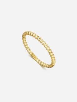 Mustard 925 Sterling Silver Dot Ring | 24ct Gold Plated